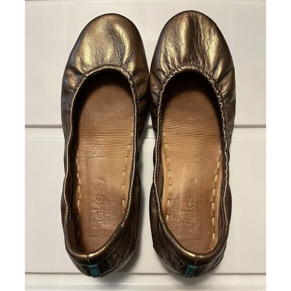 Tieks by Gavrieli Womens Size 8 Gold Leather Foldable Ballet Flats See Pictures - Picture 6 of 13